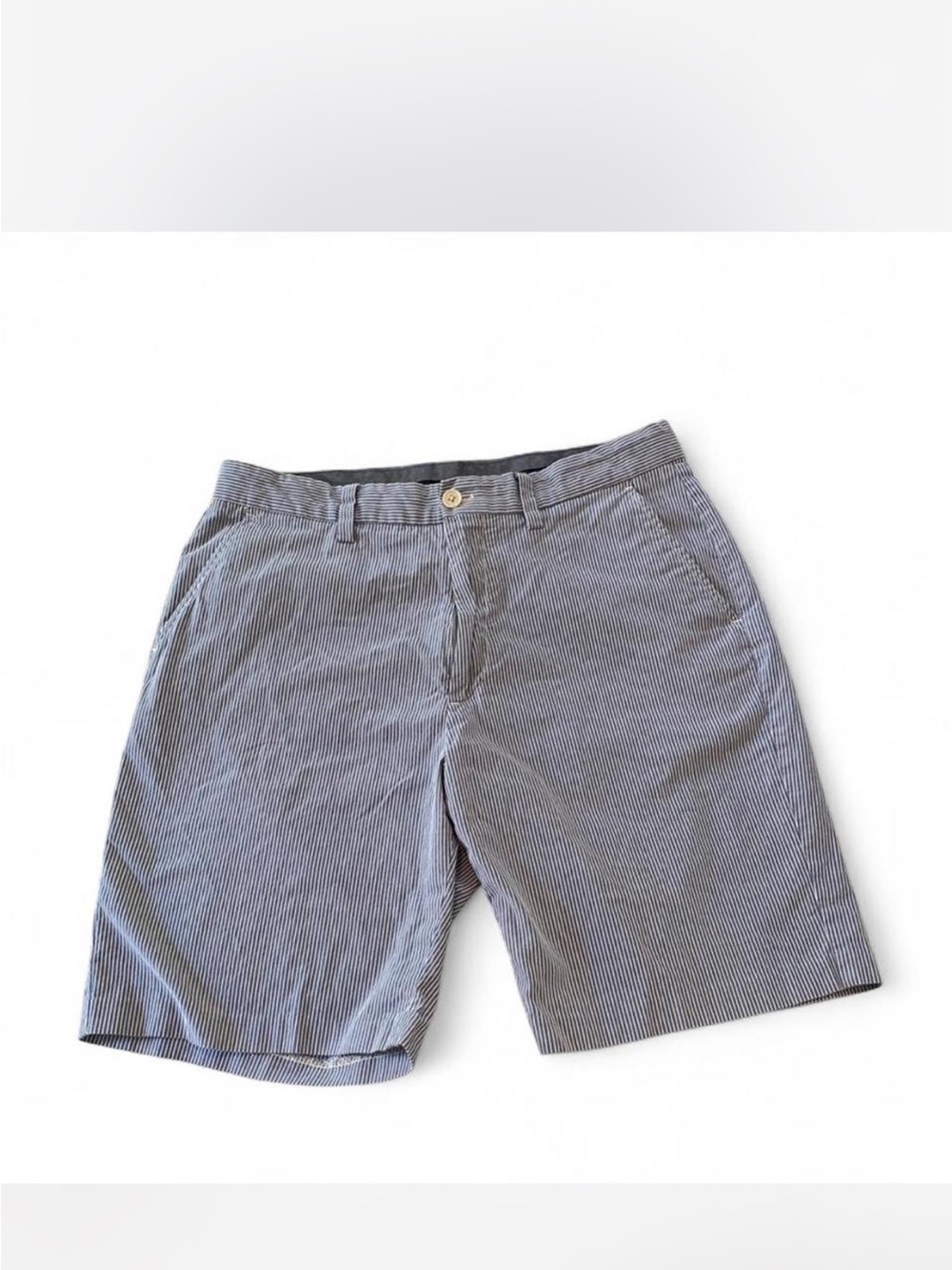 Nautica Men’s Blue Pinstripe Flat-Front Shorts